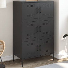 Black steel sideboard 68x39x113 cm by , Sideboards - Ref: Foro24-842958, Price: 238,99 €, Discount: %