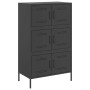 Aparador de acero negro 68x39x113 cm de , Aparadores - Ref: Foro24-842958, Precio: 179,67 €, Descuento: %