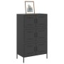 Aparador de acero negro 68x39x113 cm de , Aparadores - Ref: Foro24-842958, Precio: 179,67 €, Descuento: %