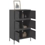 Aparador de acero negro 68x39x113 cm de , Aparadores - Ref: Foro24-842958, Precio: 179,67 €, Descuento: %