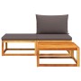 Garden sofa set with 3-piece solid acacia wood cushions. by , Outdoor sofas - Ref: Foro24-4008162, Price: 252,89 €, Discount: %