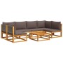 Garden sofa set with 7 pieces, solid acacia wood, and cushions. by , Outdoor sofas - Ref: Foro24-3278840, Price: 787,90 €, Di...