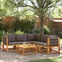 Garden sofa set with 6 pieces, solid acacia wood, and cushions. by , Outdoor sofas - Ref: Foro24-3278828, Price: 711,65 €, Di...