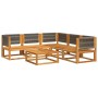 Gartensofa-Set mit 6-teiligen massiven Akazienholz-Kissen. von , Outdoor-Sofas - Ref: Foro24-3278828, Preis: 712,99 €, Rabatt: %