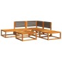 Gartensofa-Set mit 6-teiligen massiven Akazienholz-Kissen. von , Outdoor-Sofas - Ref: Foro24-3278823, Preis: 581,39 €, Rabatt: %