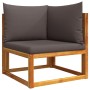 Garden sofa set with 6 pieces, solid acacia wood, and cushions. by , Outdoor sofas - Ref: Foro24-3278823, Price: 581,39 €, Di...