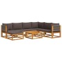 Gartensofa-Set mit 8-teiligen massiven Akazienholz-Kissen. von , Outdoor-Sofas - Ref: Foro24-3278835, Preis: 899,74 €, Rabatt: %