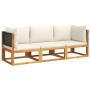 Garden sofa set with 3-piece solid acacia wood cushions. by , Garden sets - Ref: Foro24-3278877, Price: 380,85 €, Discount: %