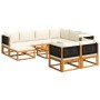 Garden sofa set with 10 pieces, solid acacia wood with cushions. by , Garden sets - Ref: Foro24-3278882, Price: 1,00 €, Disco...