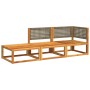 Garden sofa set with 3-piece solid acacia wood cushions. by , Garden sets - Ref: Foro24-3278913, Price: 323,88 €, Discount: %