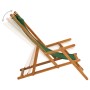 Folding beach chair solid eucalyptus wood and green fabric by vidaXL, Garden chairs - Ref: Foro24-310312, Price: 70,99 €, Dis...