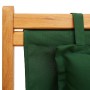 Folding beach chair solid eucalyptus wood and green fabric by vidaXL, Garden chairs - Ref: Foro24-310312, Price: 70,99 €, Dis...