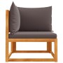 Ecksofa für den Garten mit massiven Akazienholz-Kissen. von , Outdoor-Sofas - Ref: Foro24-4008160, Preis: 149,01 €, Rabatt: %