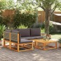 Garden sofa set with 5 pieces, solid acacia wood, and cushions. by , Garden sets - Ref: Foro24-3278911, Price: 523,99 €, Disc...