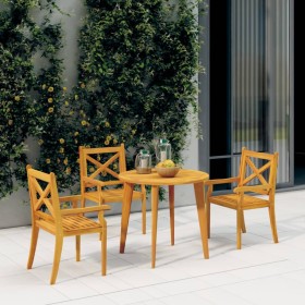 Garden dining chairs 3 pcs solid acacia wood by vidaXL, Garden chairs - Ref: Foro24-310306, Price: 226,22 €, Discount: %