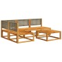 Garden sofa set with 5 pieces, solid acacia wood, and cushions. by , Garden sets - Ref: Foro24-3278911, Price: 523,99 €, Disc...