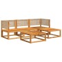 Garden sofa set with 5 pieces, solid acacia wood, and cushions. by , Garden sets - Ref: Foro24-3278918, Price: 525,18 €, Disc...