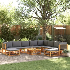 Gartensofa-Set mit 11-teiligen massiven Akazienholz-Kissen. von , Outdoor-Sofas - Ref: Foro24-3278837, Preis: 1,00 €, Rabatt: %