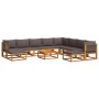 Garden sofa set with 11 pieces, solid acacia wood with cushions. by , Outdoor sofas - Ref: Foro24-3278837, Price: 1,00 €, Dis...