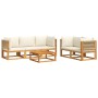 Gartensofa-Set mit 6-teiligen massiven Akazienholz-Kissen. von , Outdoor-Sofas - Ref: Foro24-3278856, Preis: 749,26 €, Rabatt: %