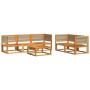 Gartensofa-Set mit 6-teiligen massiven Akazienholz-Kissen. von , Outdoor-Sofas - Ref: Foro24-3278856, Preis: 749,26 €, Rabatt: %