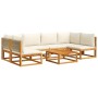 Gartensofagarnitur mit 7-teiligen Kissen aus massivem Akazienholz. von , Outdoor-Sofas - Ref: Foro24-3278863, Preis: 789,90 €...