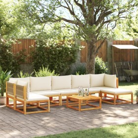 Garden sofa set with 8 pieces, solid acacia wood, and cushions. by , Outdoor sofas - Ref: Foro24-3278868, Price: 865,99 €, Di...