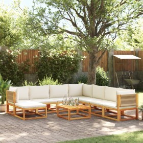 Set de sofás de jardín con cojines 9 pzas madera maciza acacia de , Sofás de exterior - Ref: Foro24-3278861, Precio: 1,00 €, ...