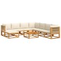 Gartensofa-Set mit 9-teiligen massiven Akazienholz-Kissen. von , Outdoor-Sofas - Ref: Foro24-3278861, Preis: 1,00 €, Rabatt: %