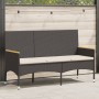 3-seater garden bench with black synthetic rattan cushions by , garden benches - Ref: Foro24-365441, Price: 120,35 €, Discoun...