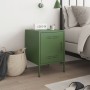 Olive green steel bedside table 36x39x50.5 cm by , Nightstands - Ref: Foro24-842918, Price: 70,35 €, Discount: %