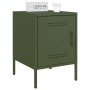 Olive green steel bedside table 36x39x50.5 cm by , Nightstands - Ref: Foro24-842918, Price: 70,35 €, Discount: %