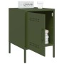 Olive green steel bedside table 36x39x50.5 cm by , Nightstands - Ref: Foro24-842918, Price: 70,35 €, Discount: %