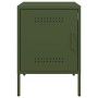 Olive green steel bedside table 36x39x50.5 cm by , Nightstands - Ref: Foro24-842918, Price: 70,35 €, Discount: %