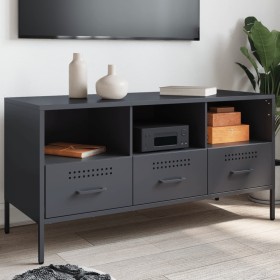 Mueble de TV acero laminado en frío antracita 100,5x39x50,5 cm de , Muebles TV - Ref: Foro24-843038, Precio: 154,75 €, Descue...