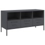 Mueble de TV acero laminado en frío antracita 100,5x39x50,5 cm de , Muebles TV - Ref: Foro24-843038, Precio: 204,99 €, Descue...