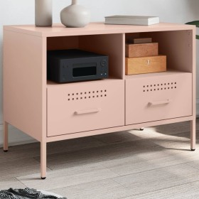 Mueble de TV acero laminado en frío rosa 68x39x50,5 cm de , Muebles TV - Ref: Foro24-843044, Precio: 159,99 €, Descuento: %