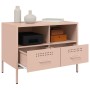 TV stand made of cold-rolled steel in pink, measuring 68x39x50.5 cm. by , TV Furniture - Ref: Foro24-843044, Price: 120,23 €,...