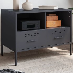 TV stand made of cold-rolled anthracite steel, measuring 68x39x50.5 cm. by , TV Furniture - Ref: Foro24-843046, Price: 159,99...