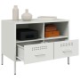 TV stand made of cold-rolled white steel 68x39x50.5 cm by , TV Furniture - Ref: Foro24-843052, Price: 120,23 €, Discount: %