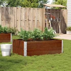 Solid pine wood planter in brown, 120x80 cm by , Pots and planters - Ref: Foro24-3295386, Price: 65,12 €, Discount: %