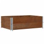 Solid pine wood planter in brown, 120x80 cm by , Pots and planters - Ref: Foro24-3295386, Price: 65,51 €, Discount: %