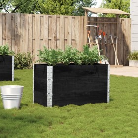 Solid black pine wood planter 100x50 cm by , Pots and planters - Ref: Foro24-3295428, Price: 84,14 €, Discount: %