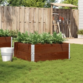 Solid pine wood planter in brown, 100x100 cm by , Pots and planters - Ref: Foro24-3295402, Price: 68,34 €, Discount: %