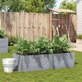 Solid gray pine wood planter 150x50 cm by , Pots and planters - Ref: Foro24-3295409, Price: 74,99 €, Discount: %