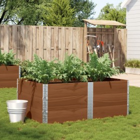 Solid pine wood planter in brown, 150x100 cm by , Pots and planters - Ref: Foro24-3295442, Price: 126,45 €, Discount: %