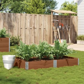 Solid pine wood planter in brown, 150x100 cm by , Pots and planters - Ref: Foro24-3295414, Price: 49,46 €, Discount: %