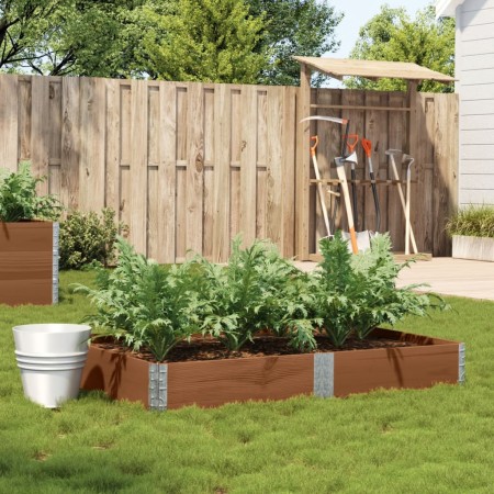 Solid pine wood planter in brown, 150x100 cm by , Pots and planters - Ref: Foro24-3295414, Price: 49,99 €, Discount: %