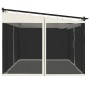 Gazebo with cream steel mesh walls 4x3 m by , Tents and gazebos - Ref: Foro24-4003911, Price: 385,41 €, Discount: %