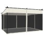 Gazebo with cream steel mesh walls 4x3 m by , Tents and gazebos - Ref: Foro24-4003911, Price: 385,41 €, Discount: %